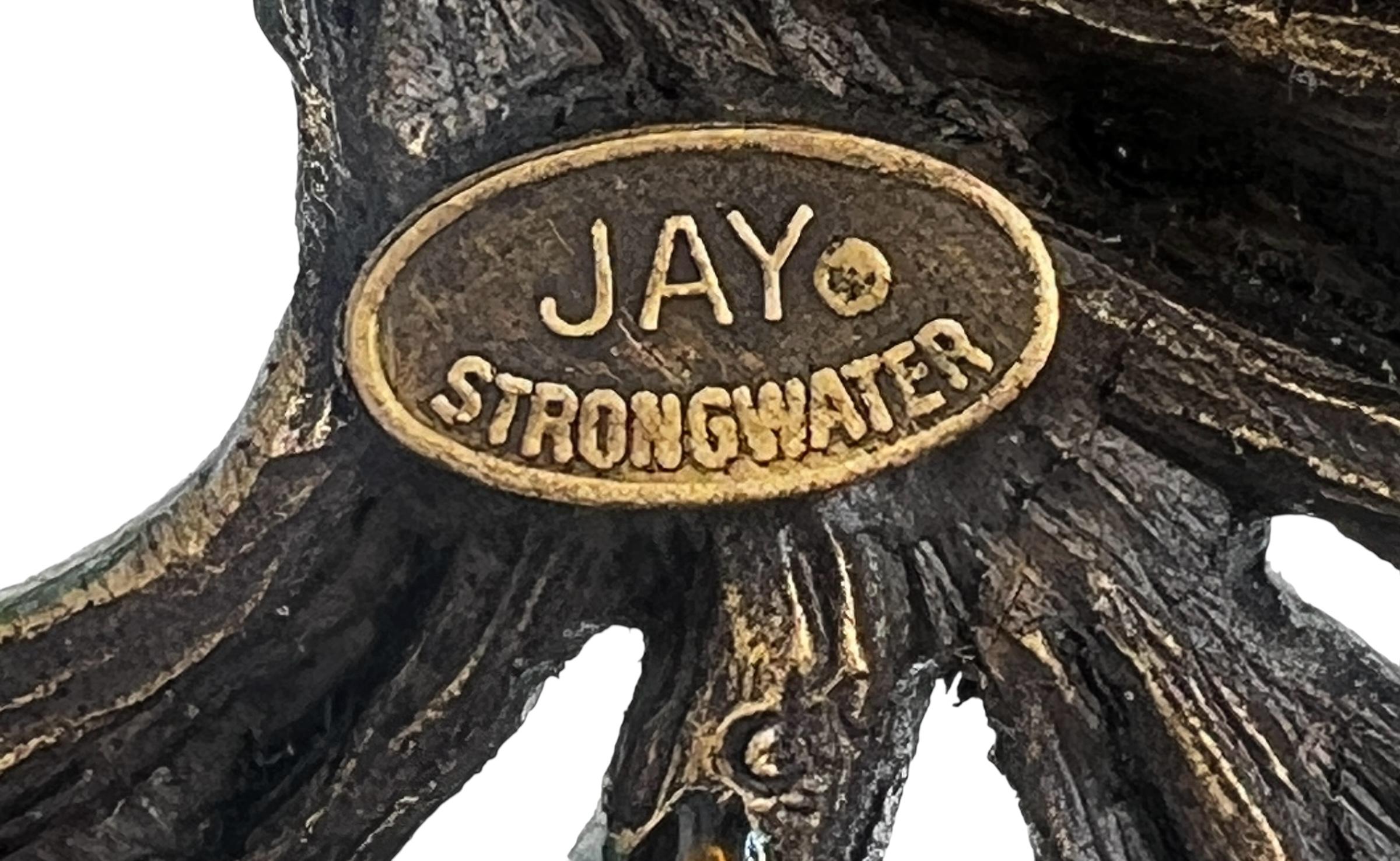 Jay Strongwater Menorah di Hanukkah smaltata e ingioiellata con Magnolia in vendita 2