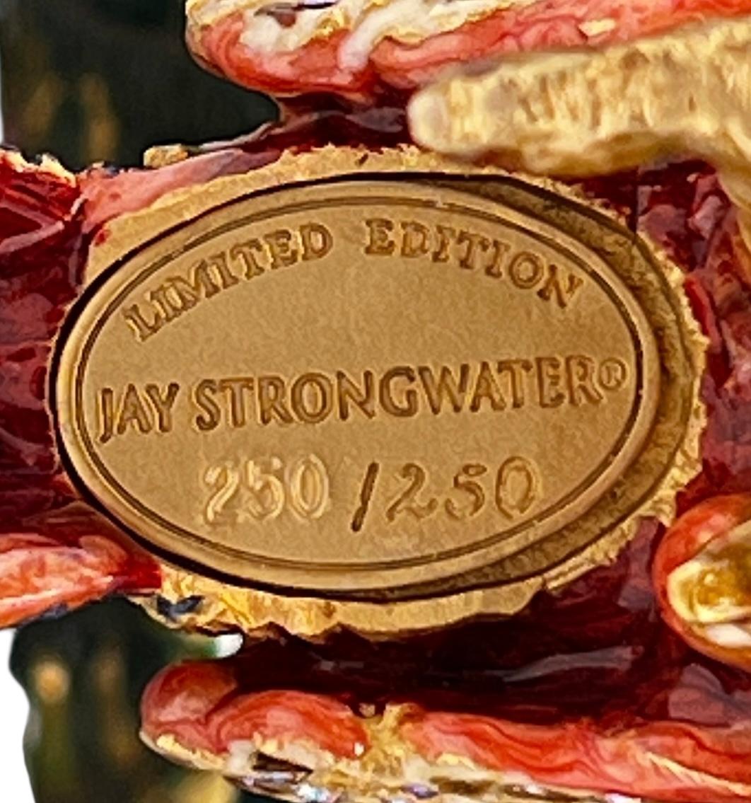Figurina di pavone smaltata in edizione limitata di Jay Strongwater 250/250 in vendita 2