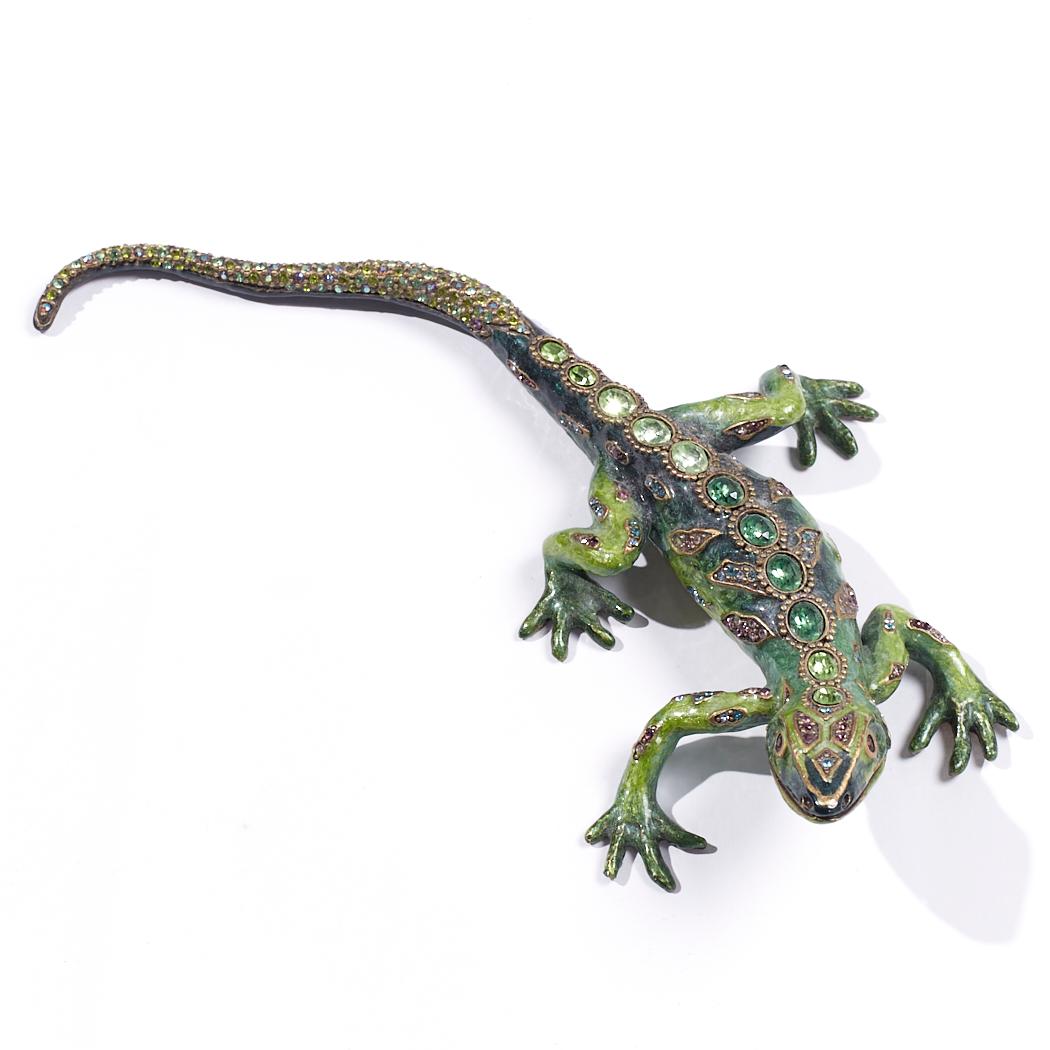 Jay Strongwater Sawyer Salamander-Figur aus Strongwater (Metall) im Angebot