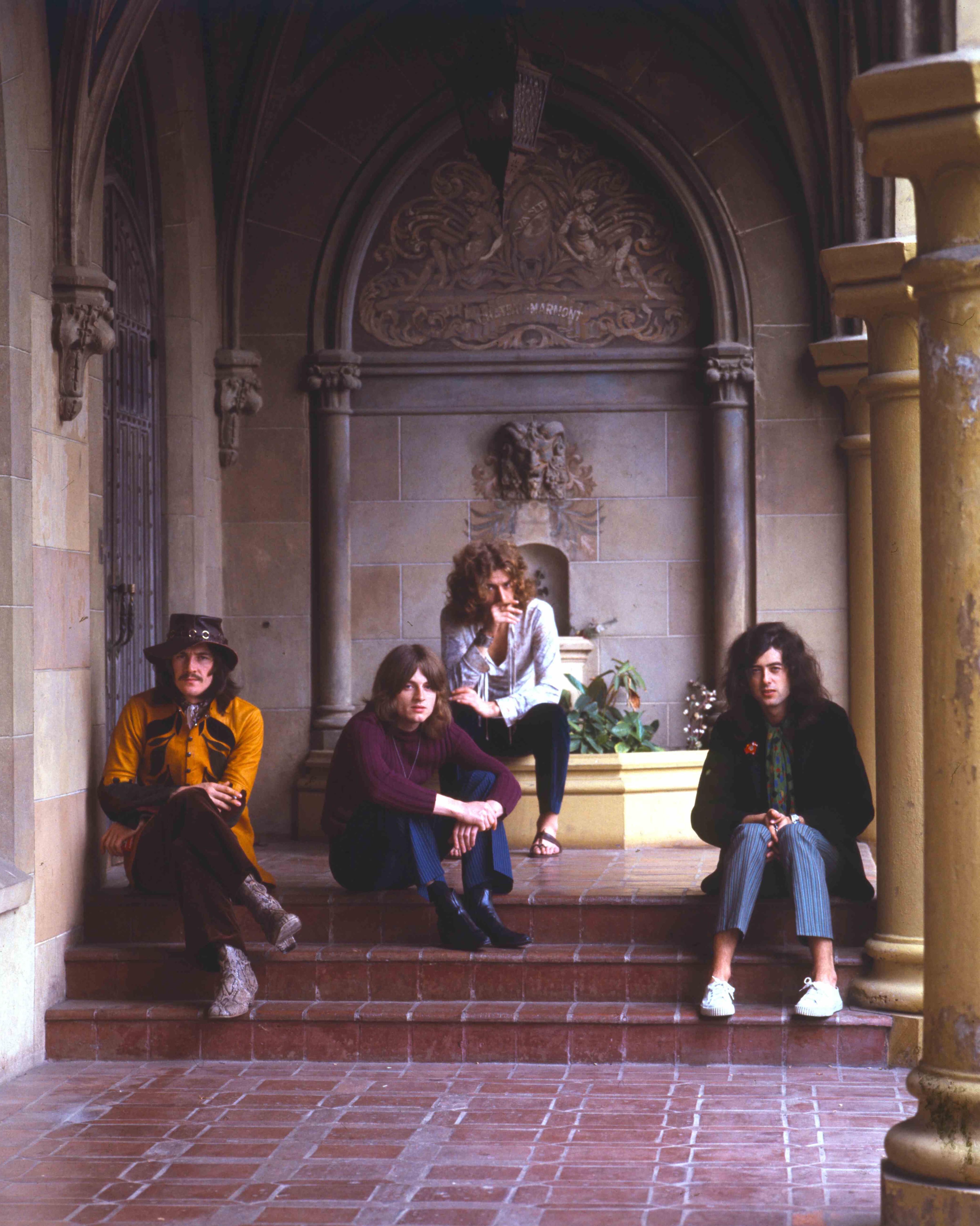 Jay Thompson Color Photograph - Atmospheric Portrait of Led Zeppelin at Chateau Marmont