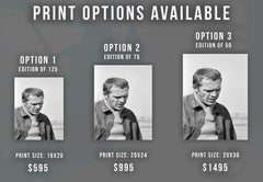 Candid Steve McQueen on Track Fine Art Print