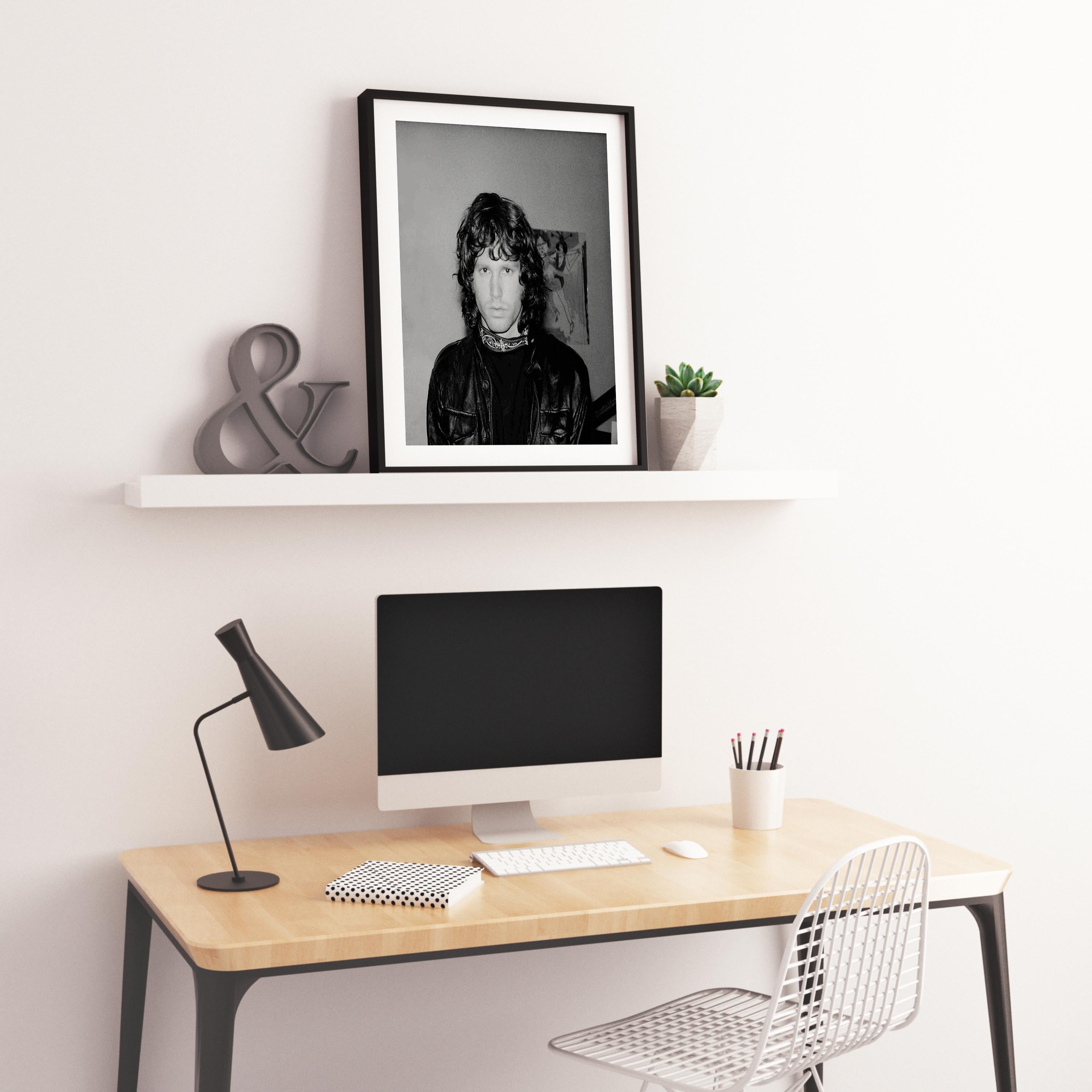 Jim Morrison Fine Art Print - Black Black and White Photograph by Jay Thompson