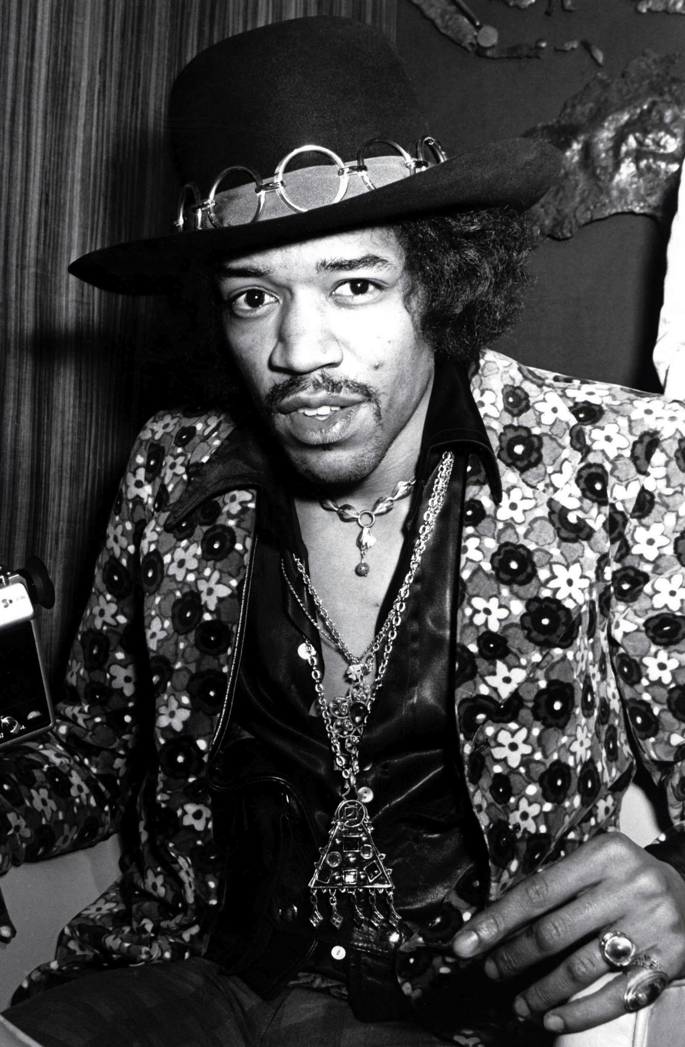 Jay Thompson Portrait Photograph - Jimi Hendrix Candid Backstage Fine Art Print