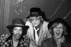 Jimi Hendrix, Robert Wyatt, and Henry McCullough Backstage Fine Art Print