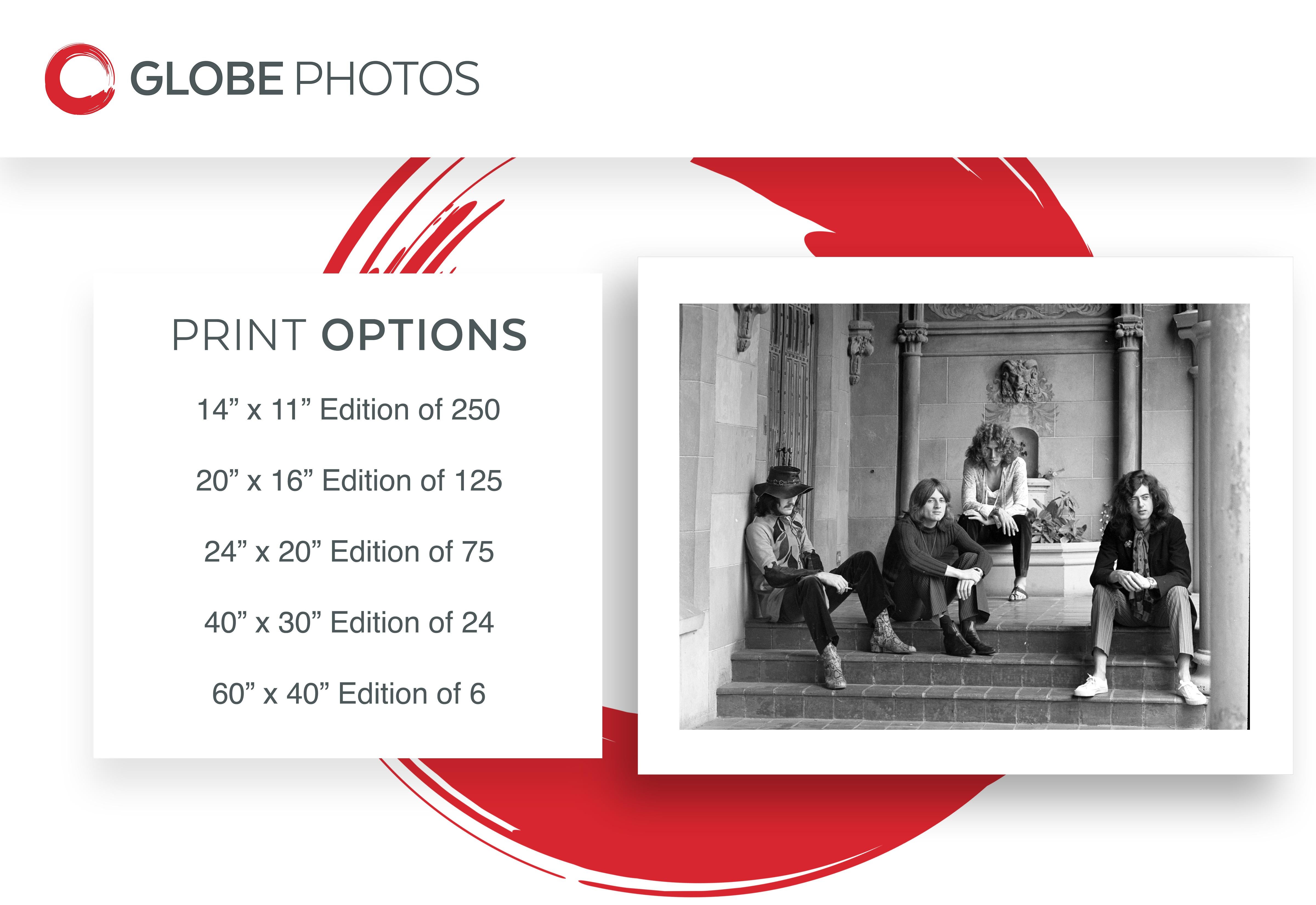 Led Zeppelin wohnt im Chateau Marmont (Grau), Portrait Photograph, von Jay Thompson