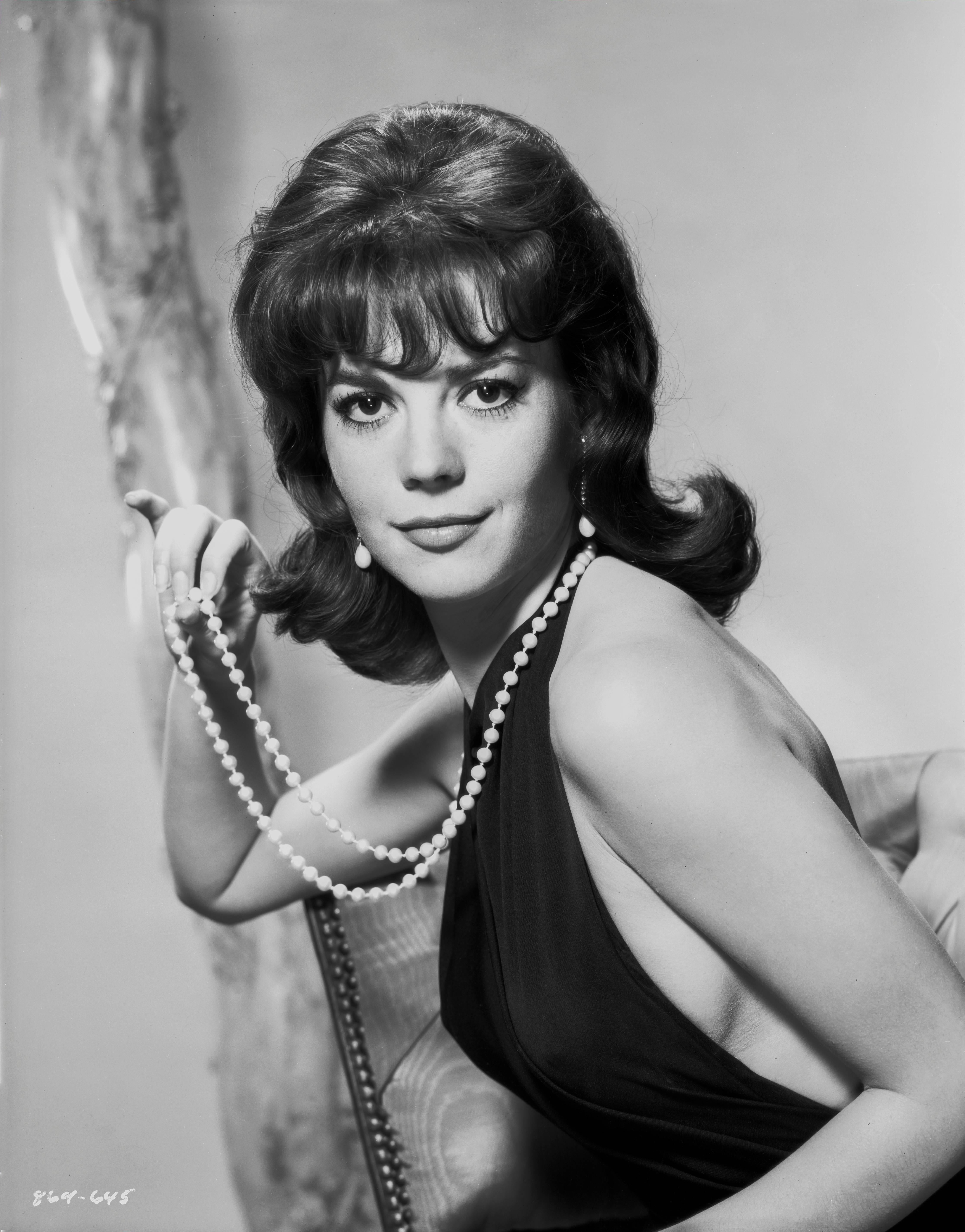 Jay Thompson Black and White Photograph - Natalie Wood in Pearls Fine Art Print