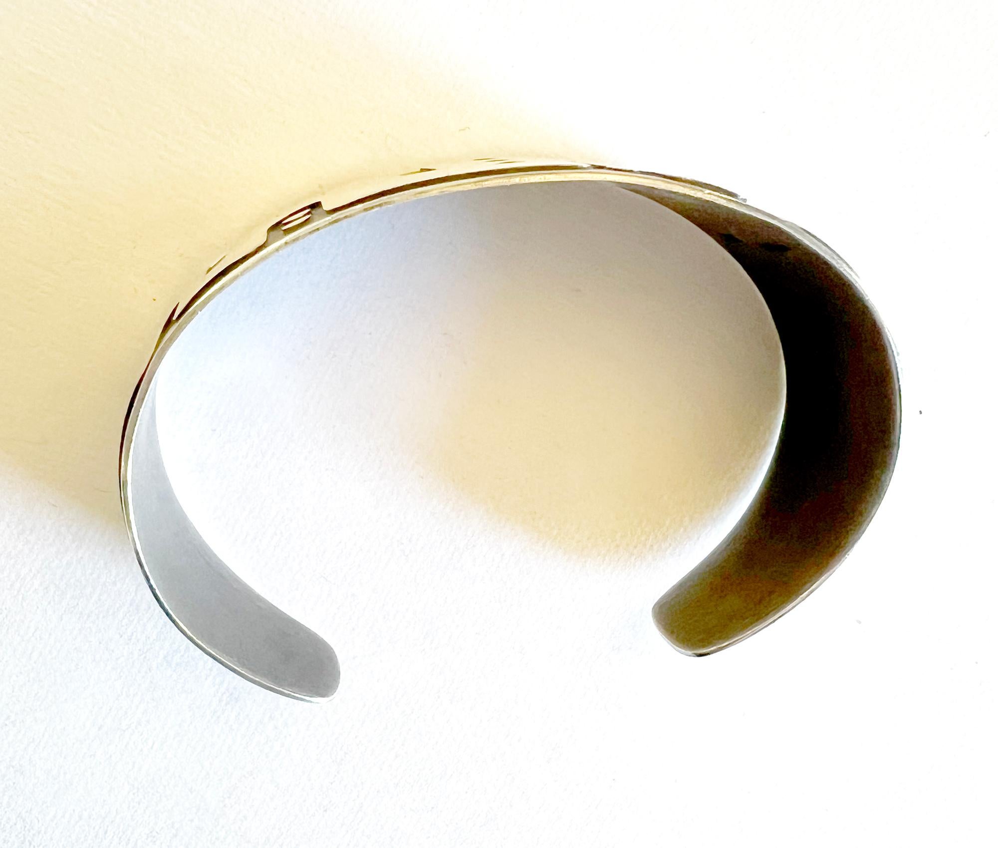 Jay Tuttle Bracciale astratto modernista americano in argento 1960 In condizioni buone in vendita a Palm Springs, CA