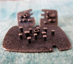 Jay Tuttle Sterling Silver Modernist Earrings and Brooch