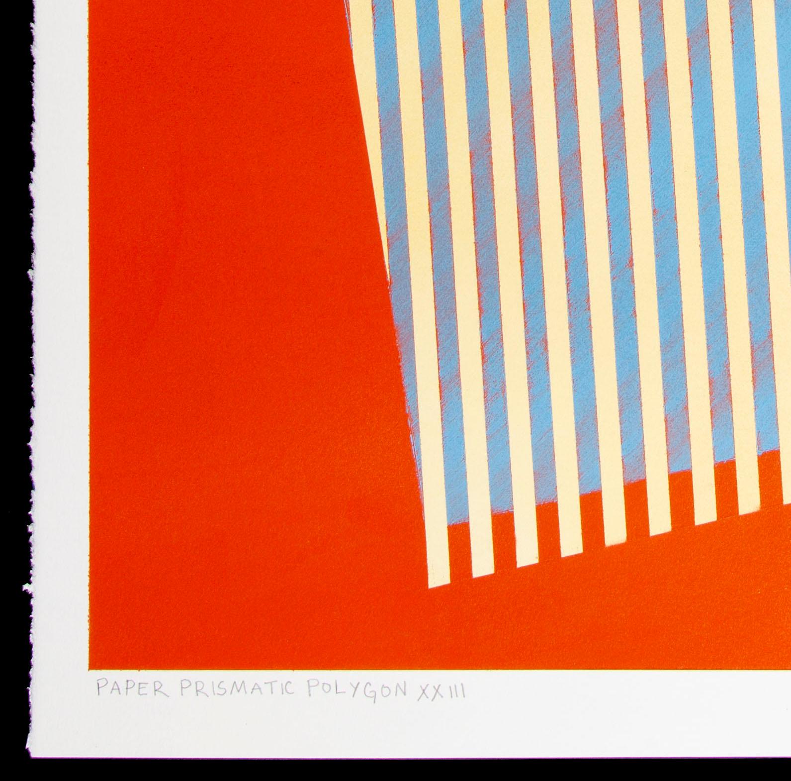 Zwei ungerahmte Prismatische Polygon-Gemälde auf Papier von Jay Walker: XXII & XXIII im Angebot 9