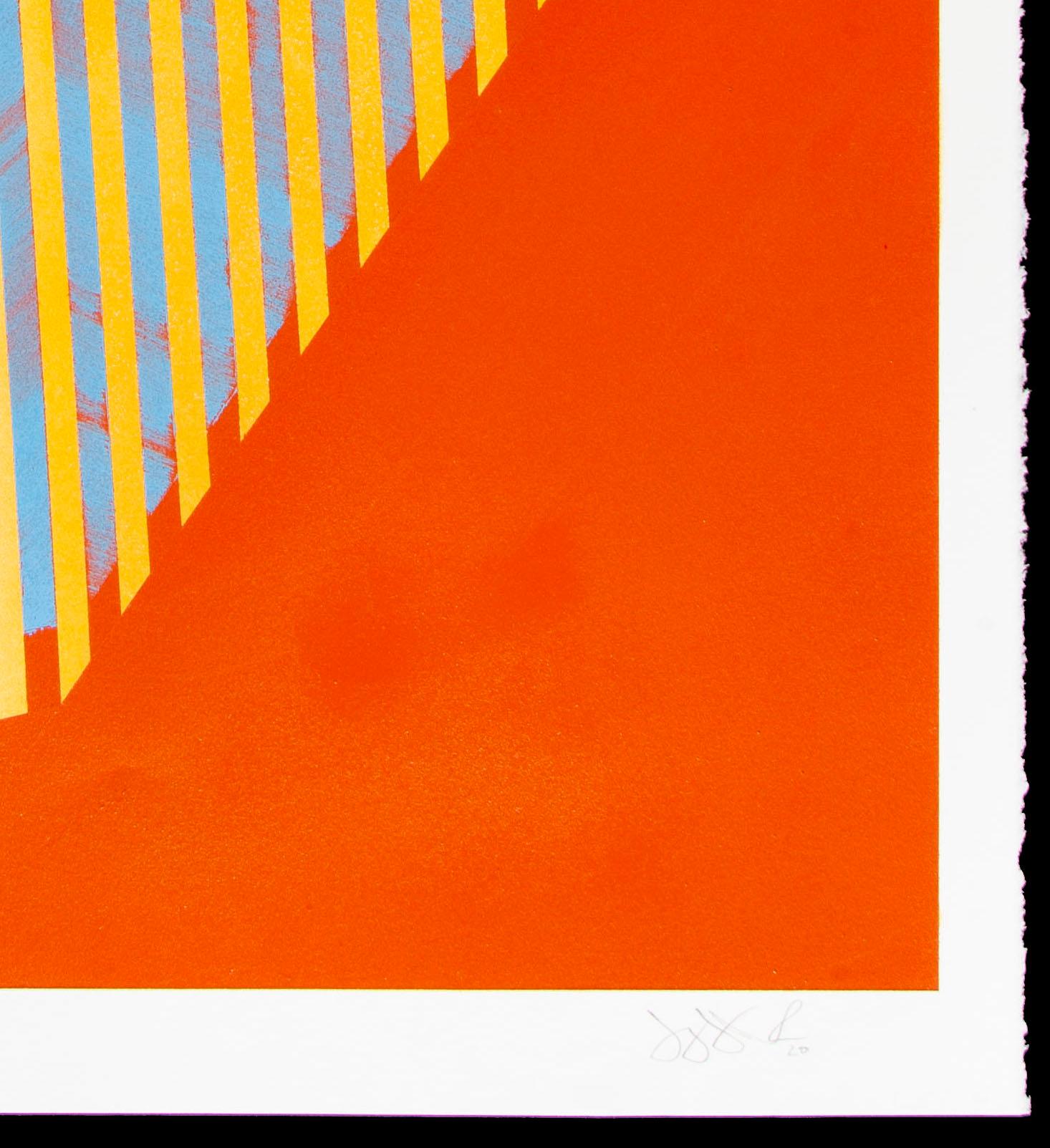 Zwei ungerahmte Prismatische Polygon-Gemälde auf Papier von Jay Walker: XXII & XXIII im Angebot 10