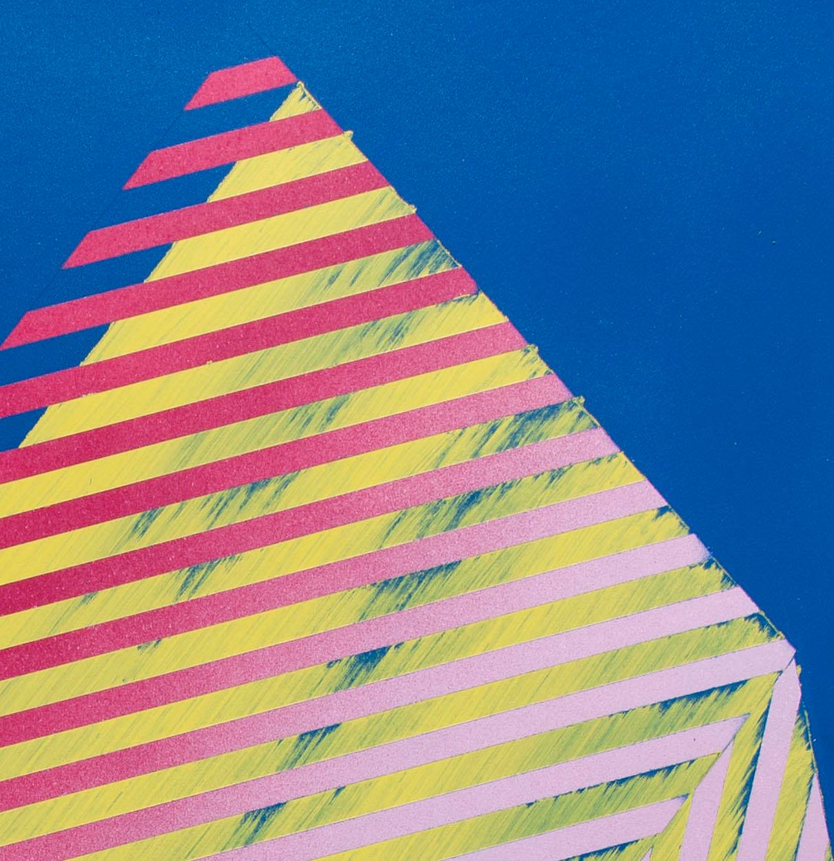 Zwei ungerahmte Prismatische Polygon-Gemälde auf Papier von Jay Walker: XXII & XXIII im Angebot 2