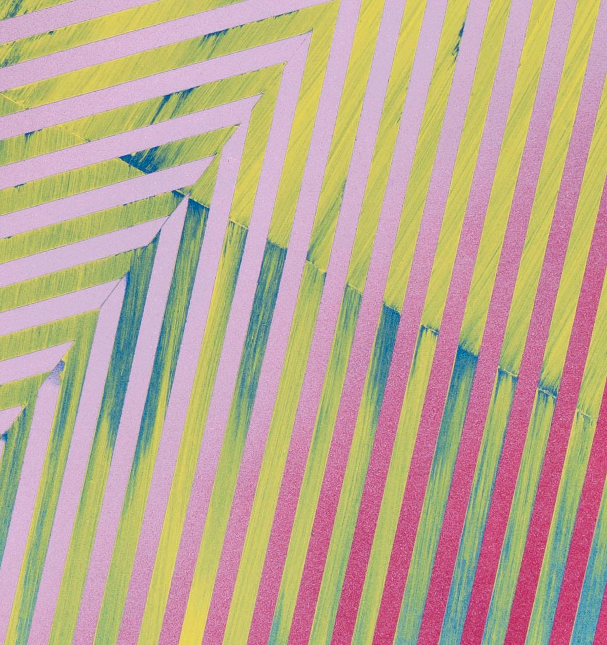 Zwei ungerahmte Prismatische Polygon-Gemälde auf Papier von Jay Walker: XXII & XXIII im Angebot 3
