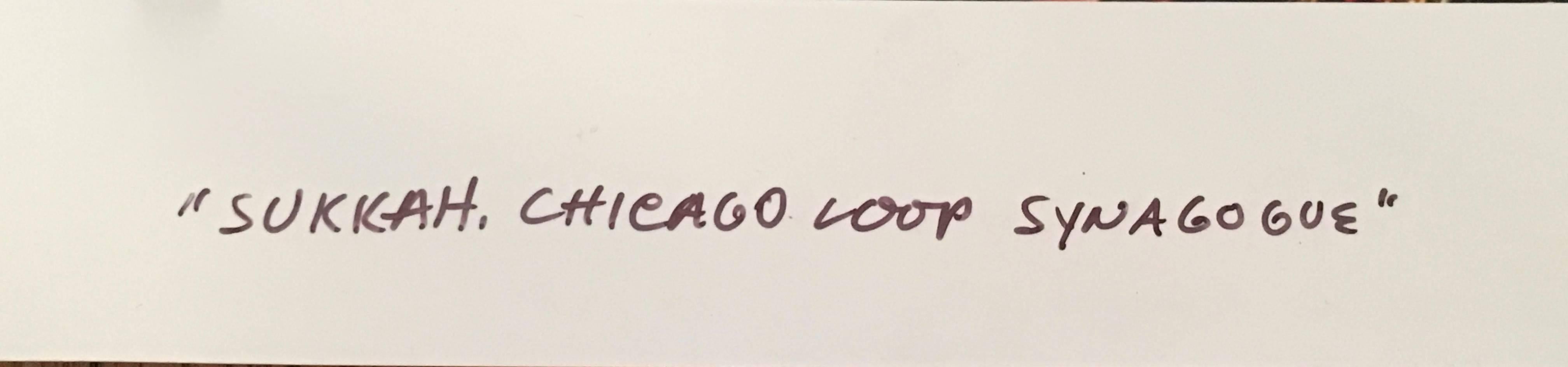 Sukkah Chicago Loop Synagogue, Large Scale Color Photograph For Sale 1