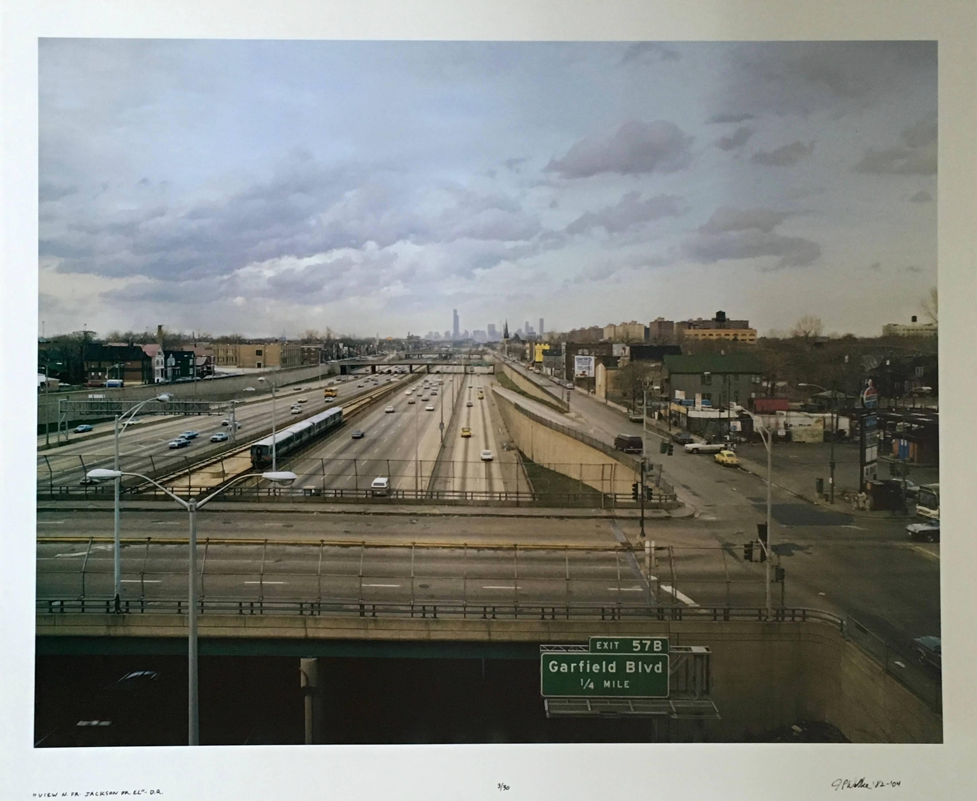 Color Photograph di Jay Wolke - Vista di N. FR. Jackson Pk., fotografia a colori di Chicago su larga scala