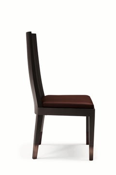 Jaya, Orsi, Mrs. Elise Som, Dining Chair, Oak Wood, Brown Leather, Copper Cups