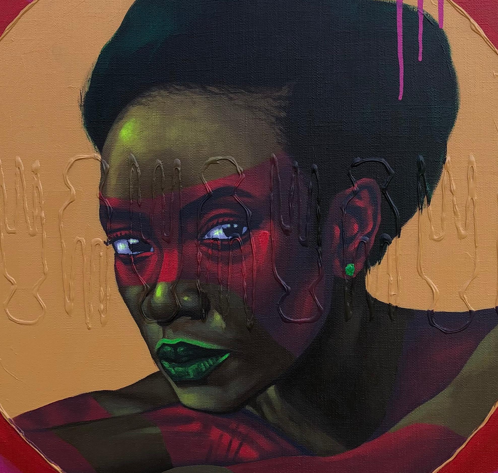 Il suo sguardo II - 21° secolo, Contemporaneo, Ritratto figurativo, Donne, Bellezza in vendita 2