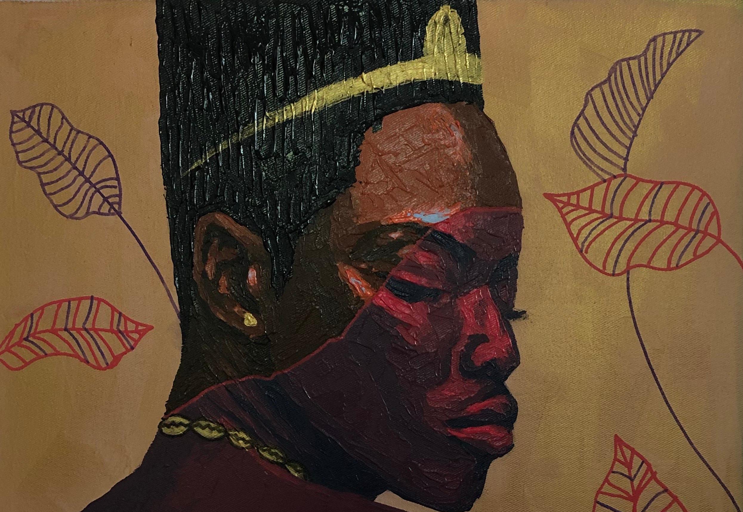 In All Her Glory (Engraced) -21st Century Contemporary, Figurative, Modern Women – Painting von Jayeola Joshua