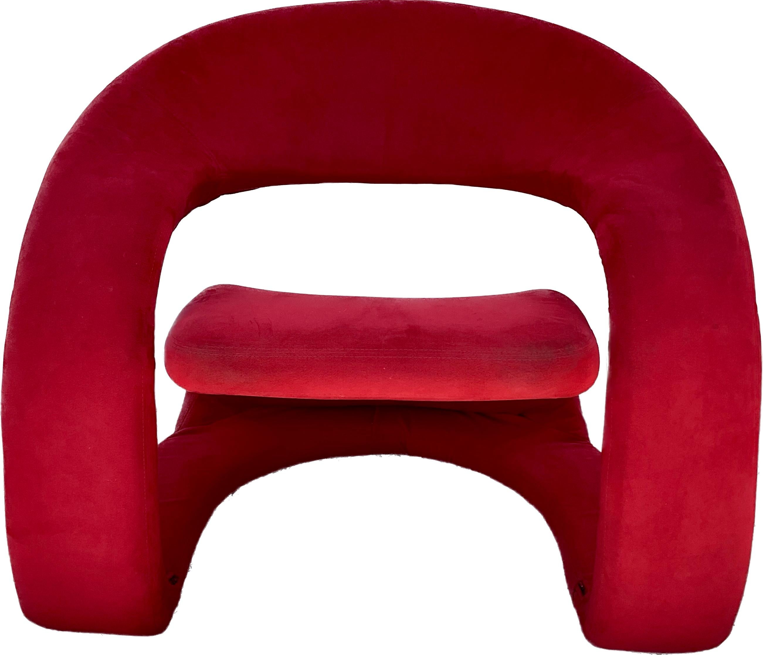 Tissu Chaise longue moderne à languette en porte-à-faux Jaymar en vente