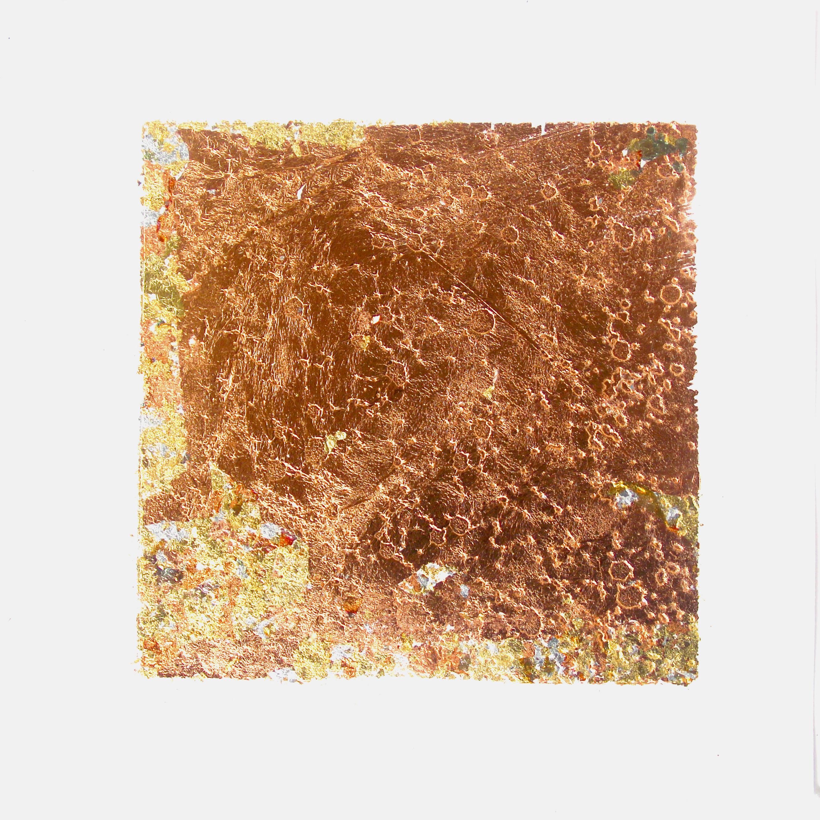 Jayne Wilton Abstract Print - Joy is not made to be a Crumb (Mixed): Bubbles in the Sand, Hand-Pulled Etching