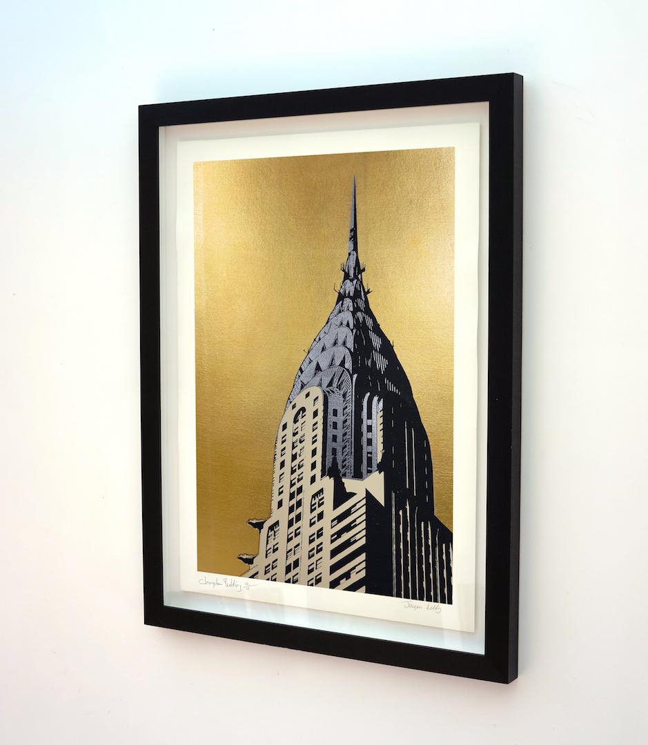 Díptico del Edificio Chrysler y el Empire State - Landscape Print Beige de Jayson Lilley