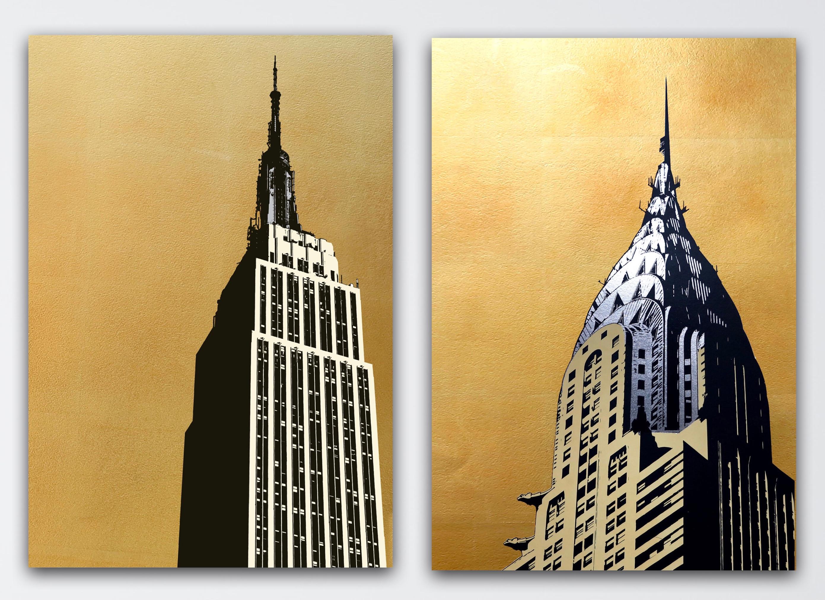 Chrysler Building and Empire State diptych