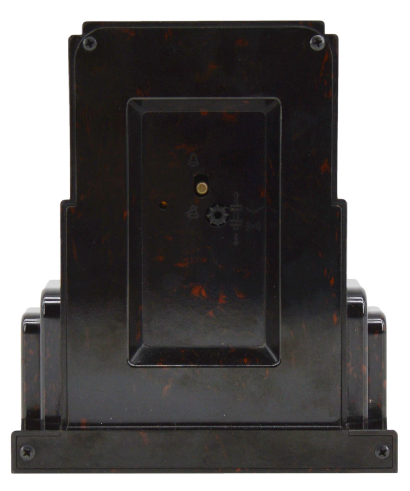 Mid-20th Century JAZ French Art Deco Bakelite Clock, 1930s