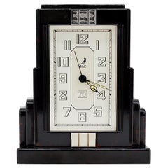 JAZ French Art Deco Bakelite Clock, 1930s