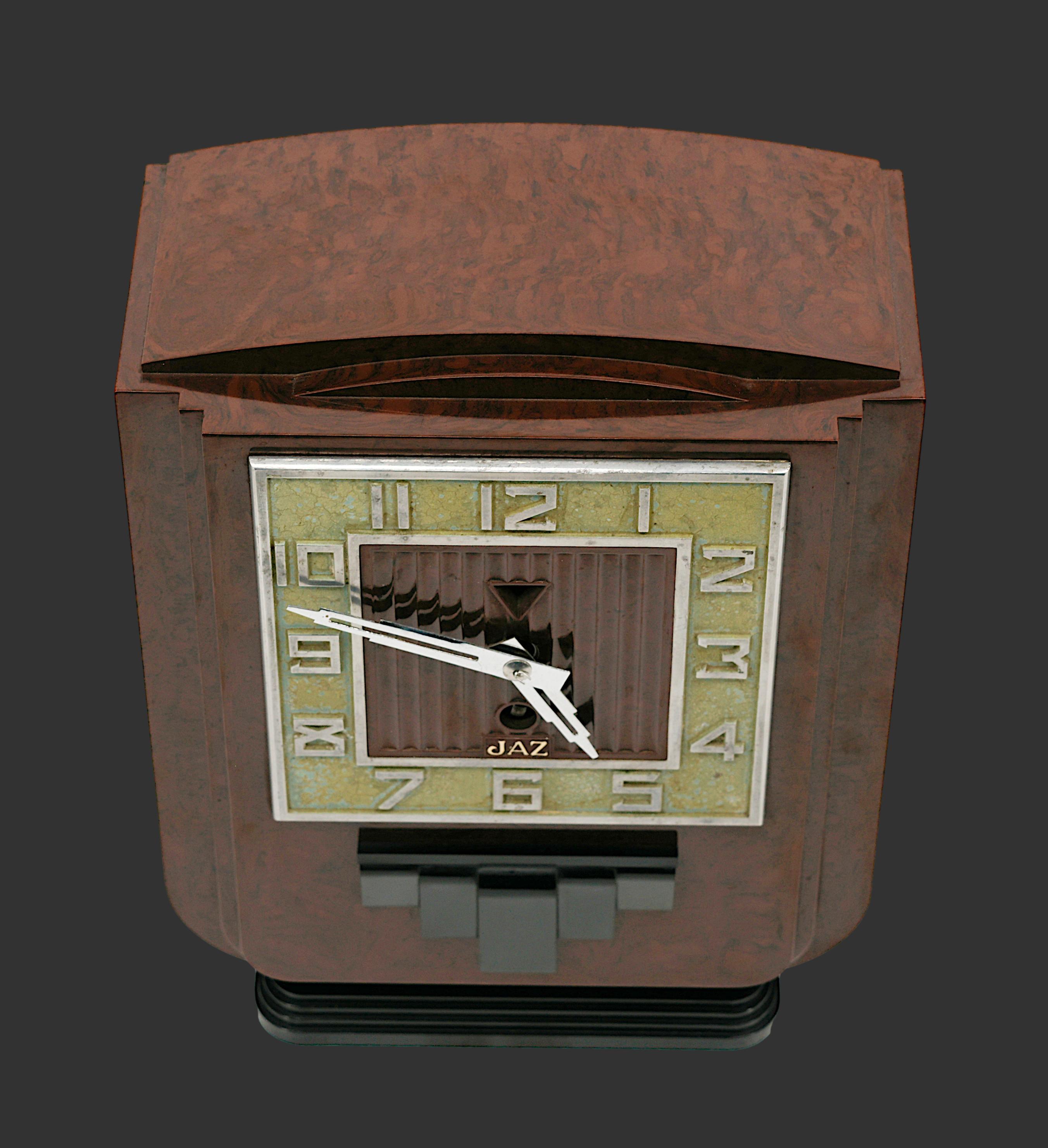 Horloge Art déco en bakélite chaude JAZ, 1920 6