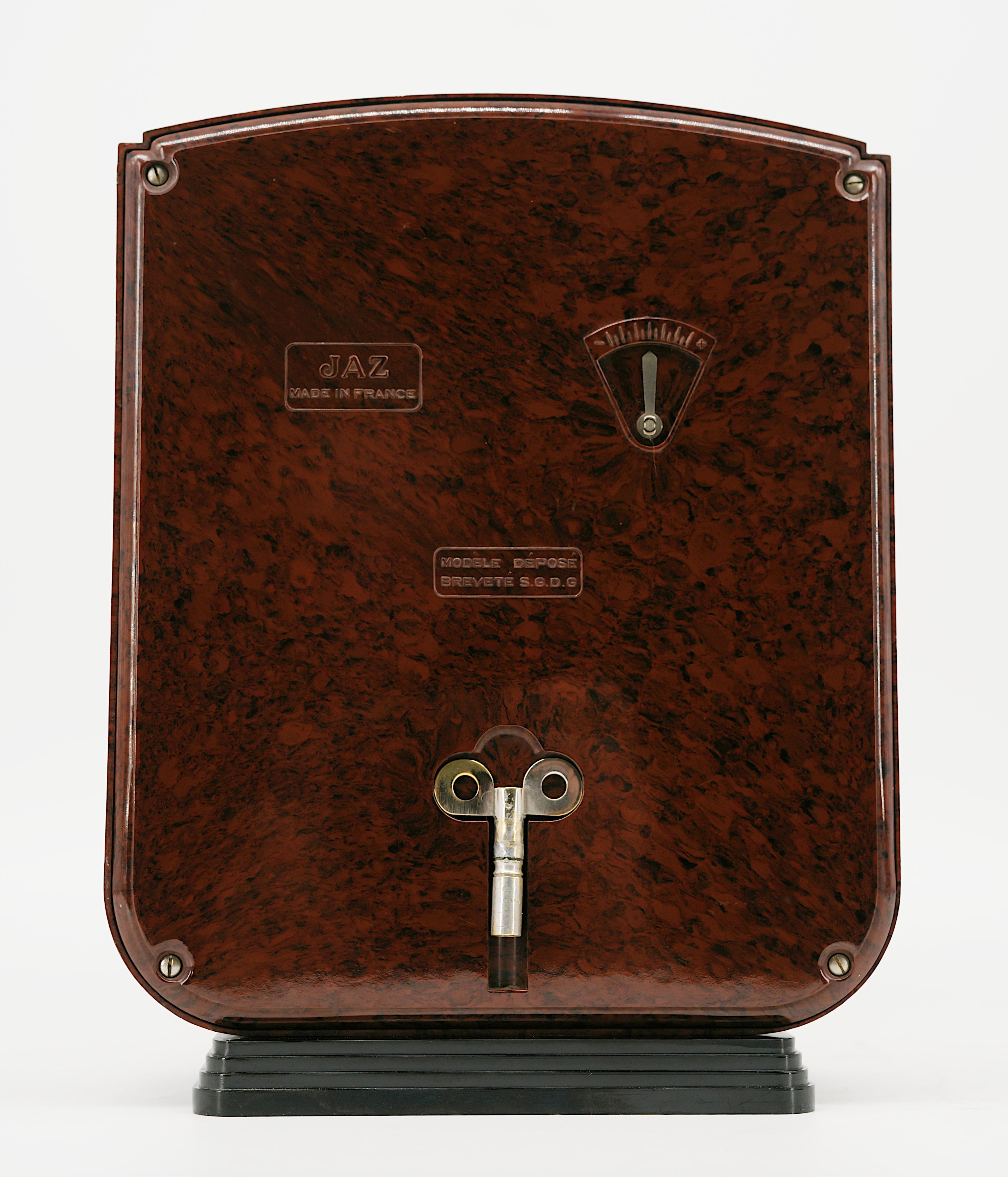 Horloge Art déco en bakélite chaude JAZ, 1920 7