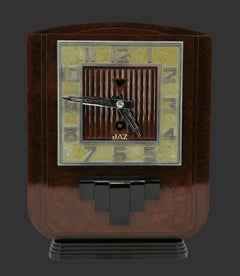 Horloge Art déco en bakélite chaude JAZ, 1920