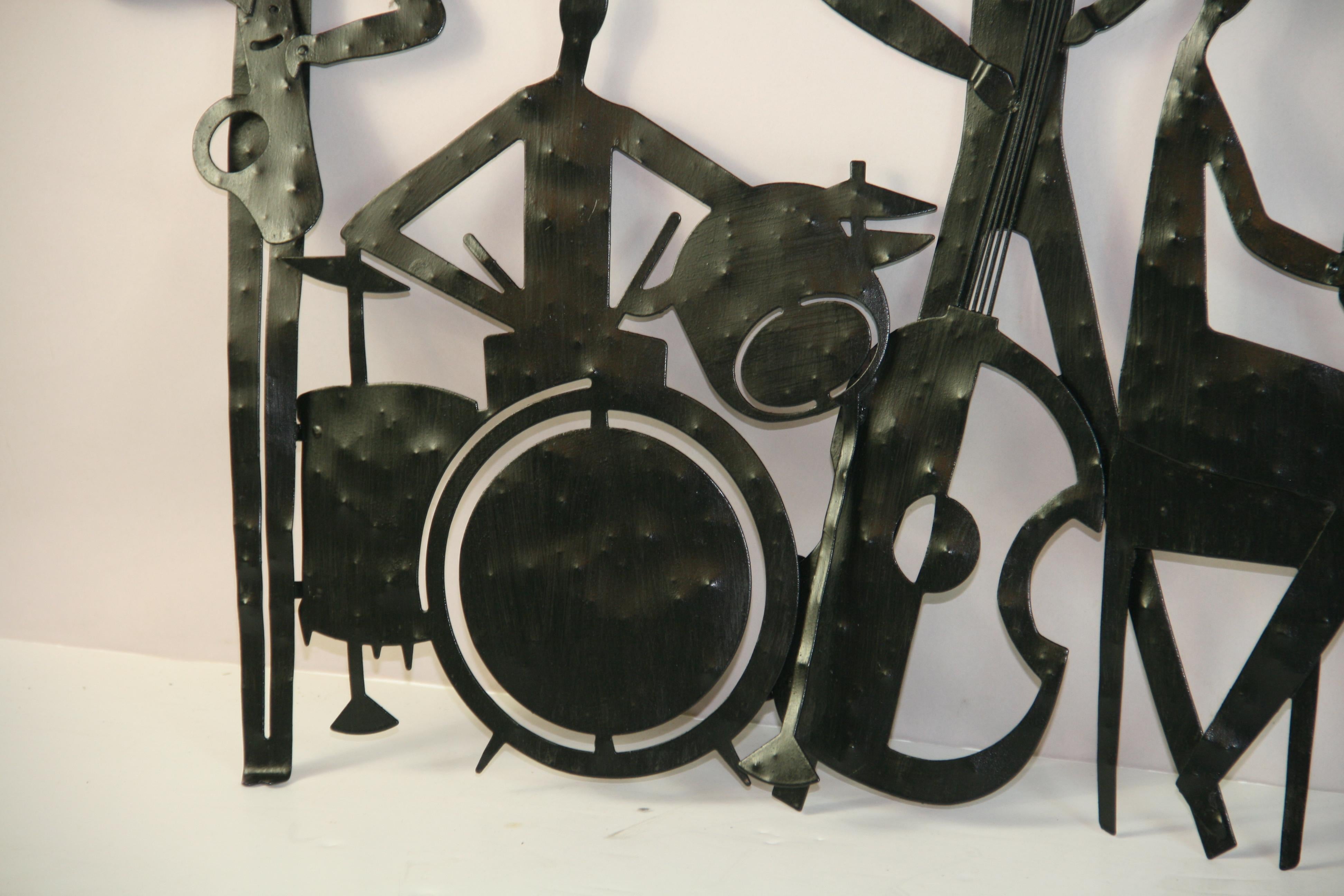Jazz Band Metal Wall Sculpture For Sale 1