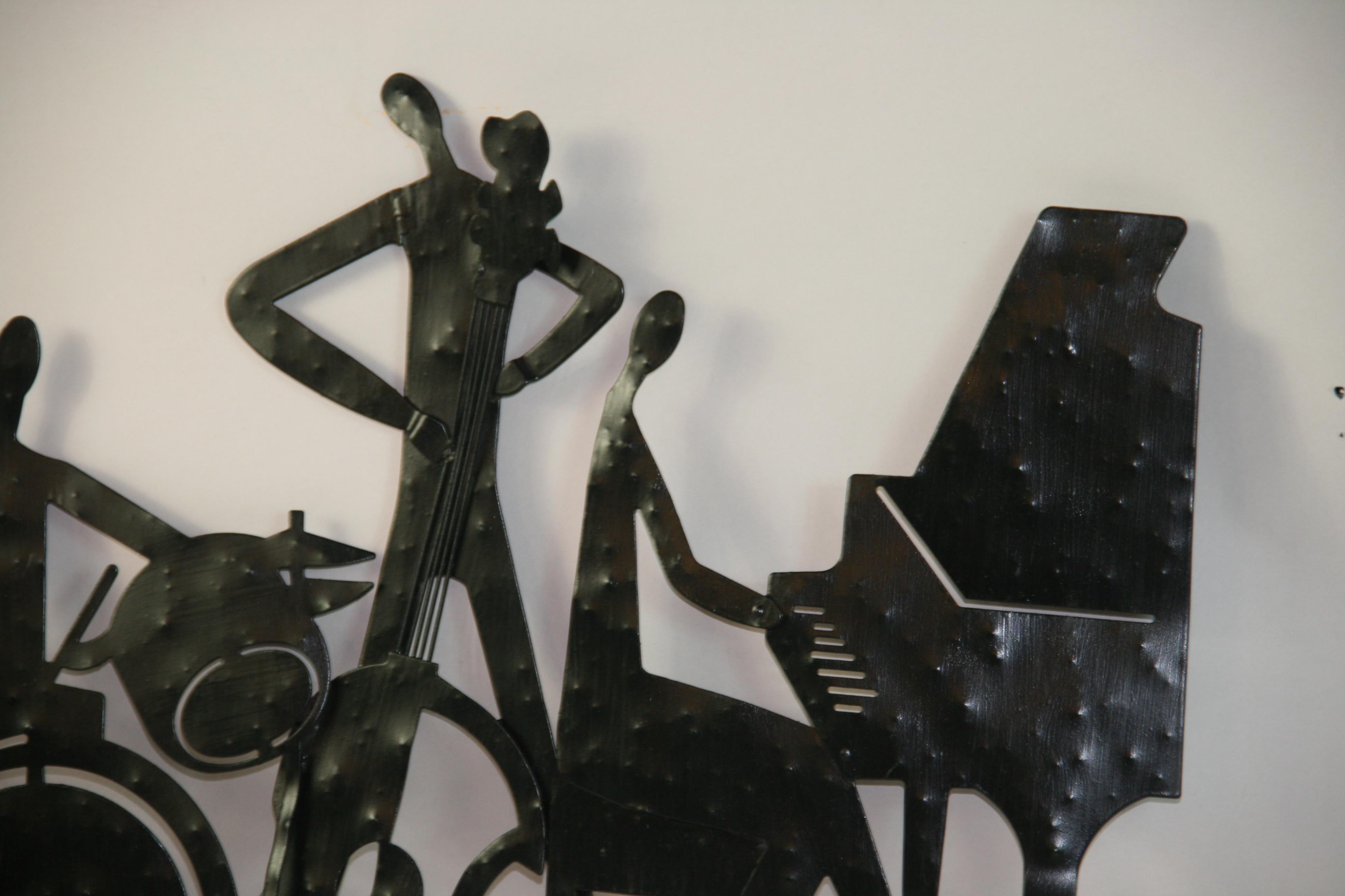 Jazz Band Metal Wall Sculpture For Sale 2