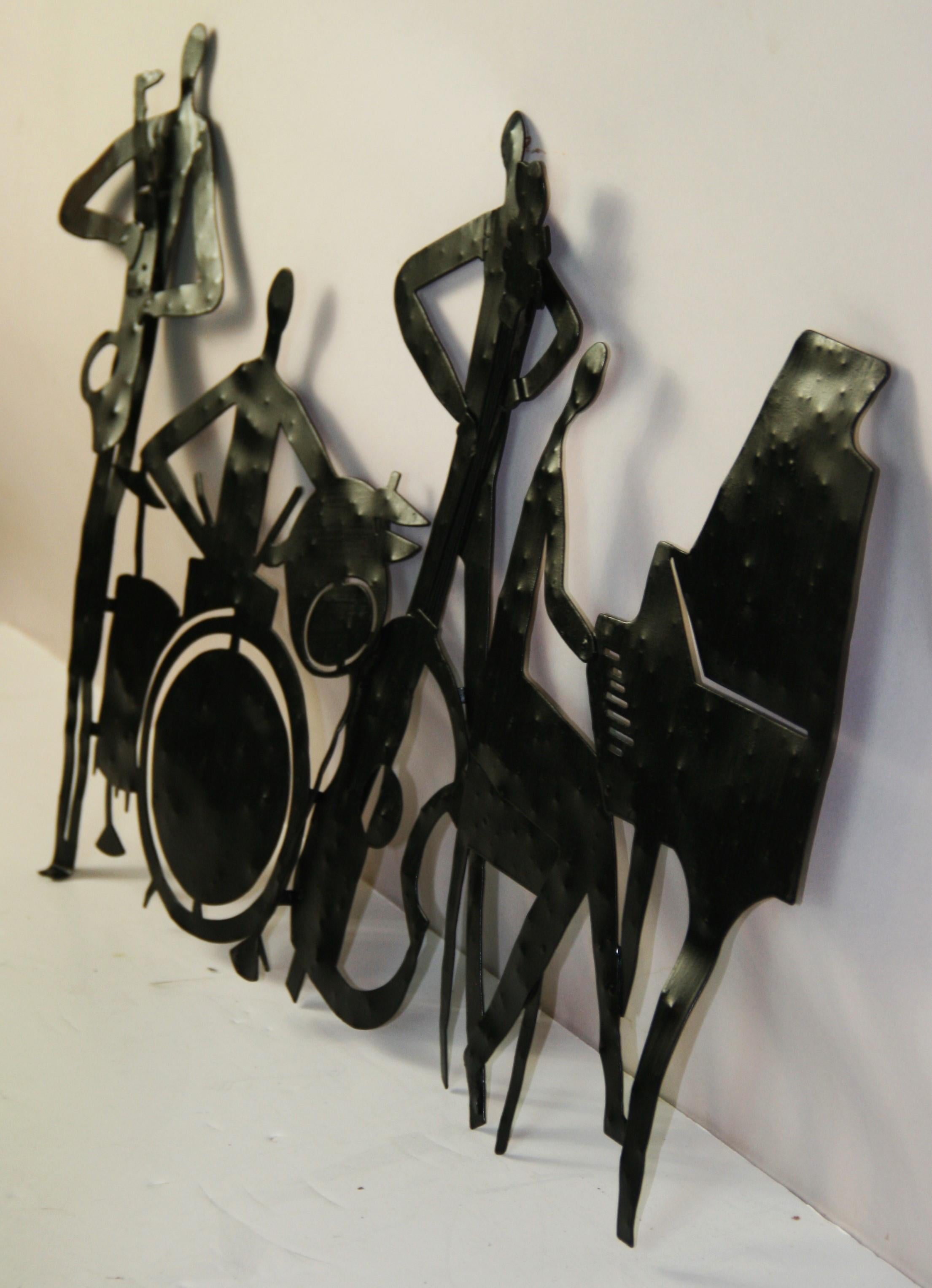 Jazz Band Metal Wall Sculpture For Sale 4