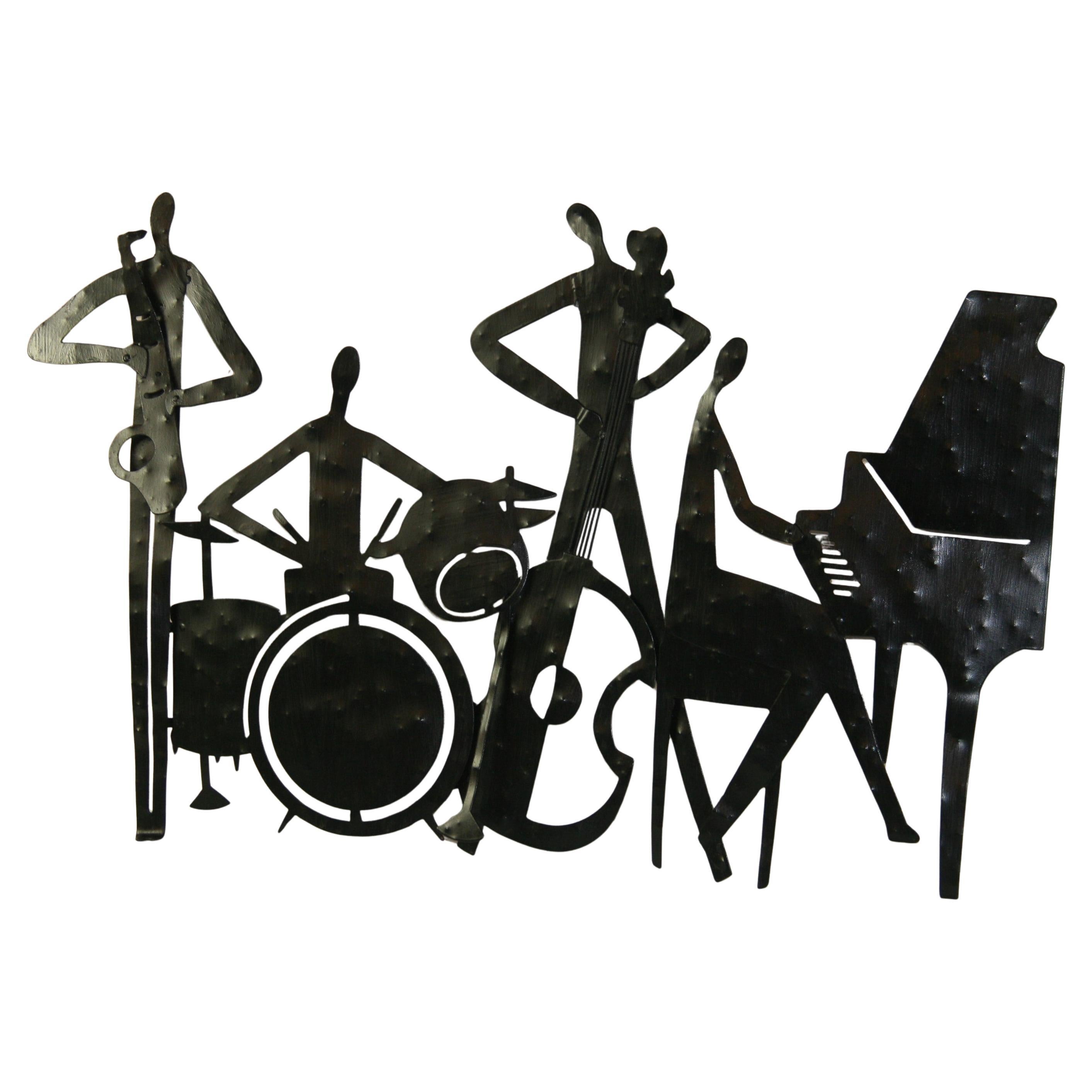Escultura metálica de pared Banda de Jazz