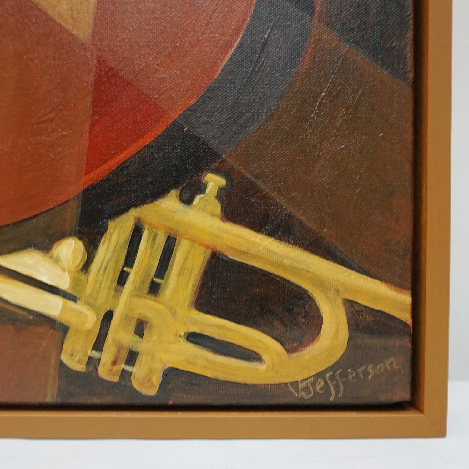 Pittura contemporanea olio su tela 'Jazz' di Vera Jefferson 1