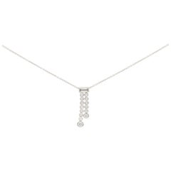 Jazz Double Drop Diamond Necklace in Platinum, circa 2006