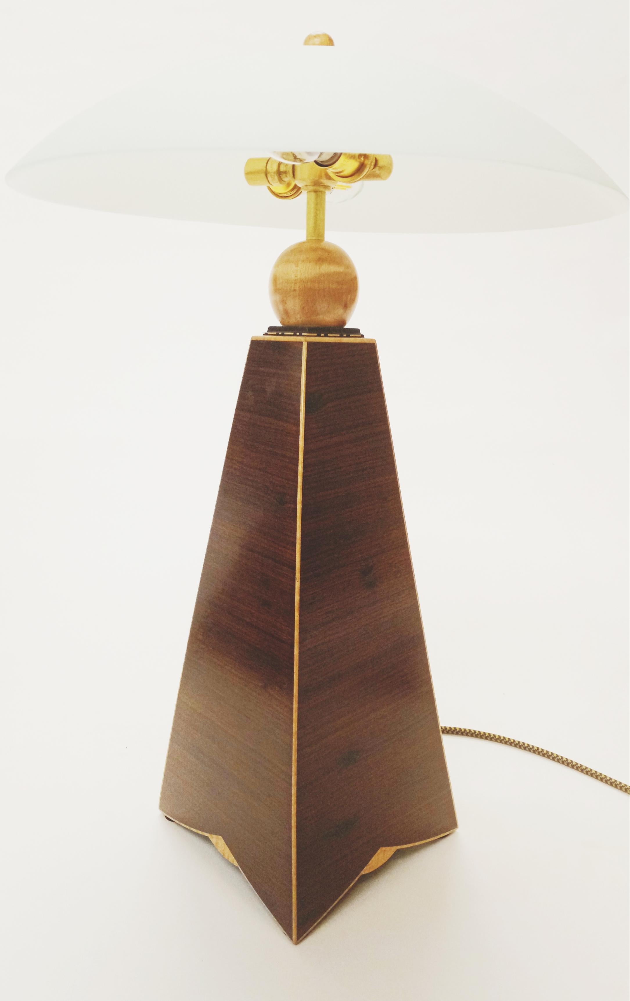 American Table lamp ziricote variation jazz inspired in stock For Sale
