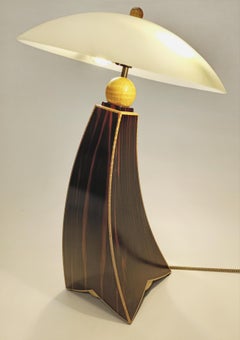 Table lamp makassar ebony variation jazz inspired in stock