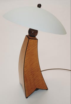 Table lamp fiddle back maple jazz inspired design in stock