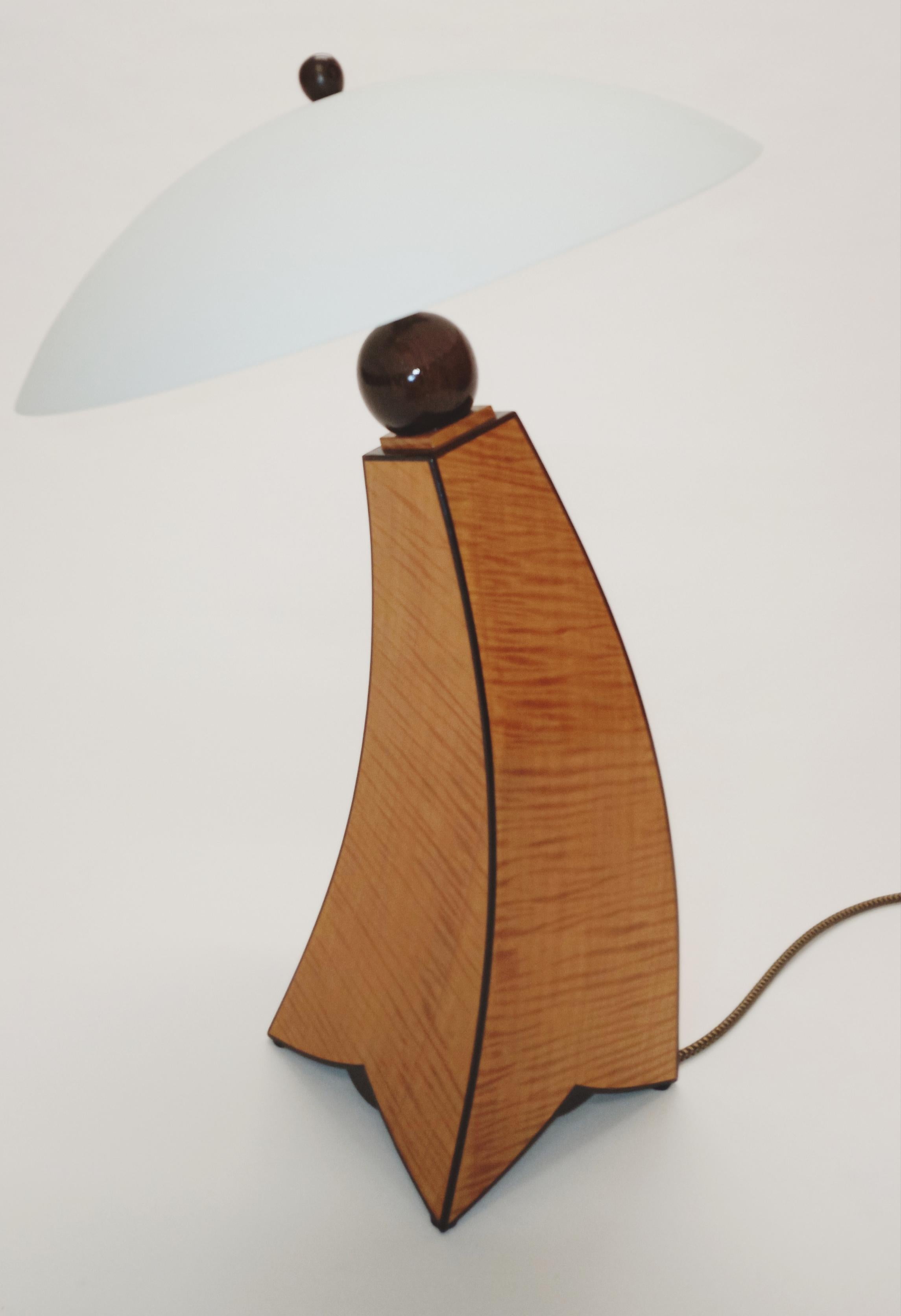 Jazz Inspired Lamp II Table Lamp Fiddle Back Maple Version 1