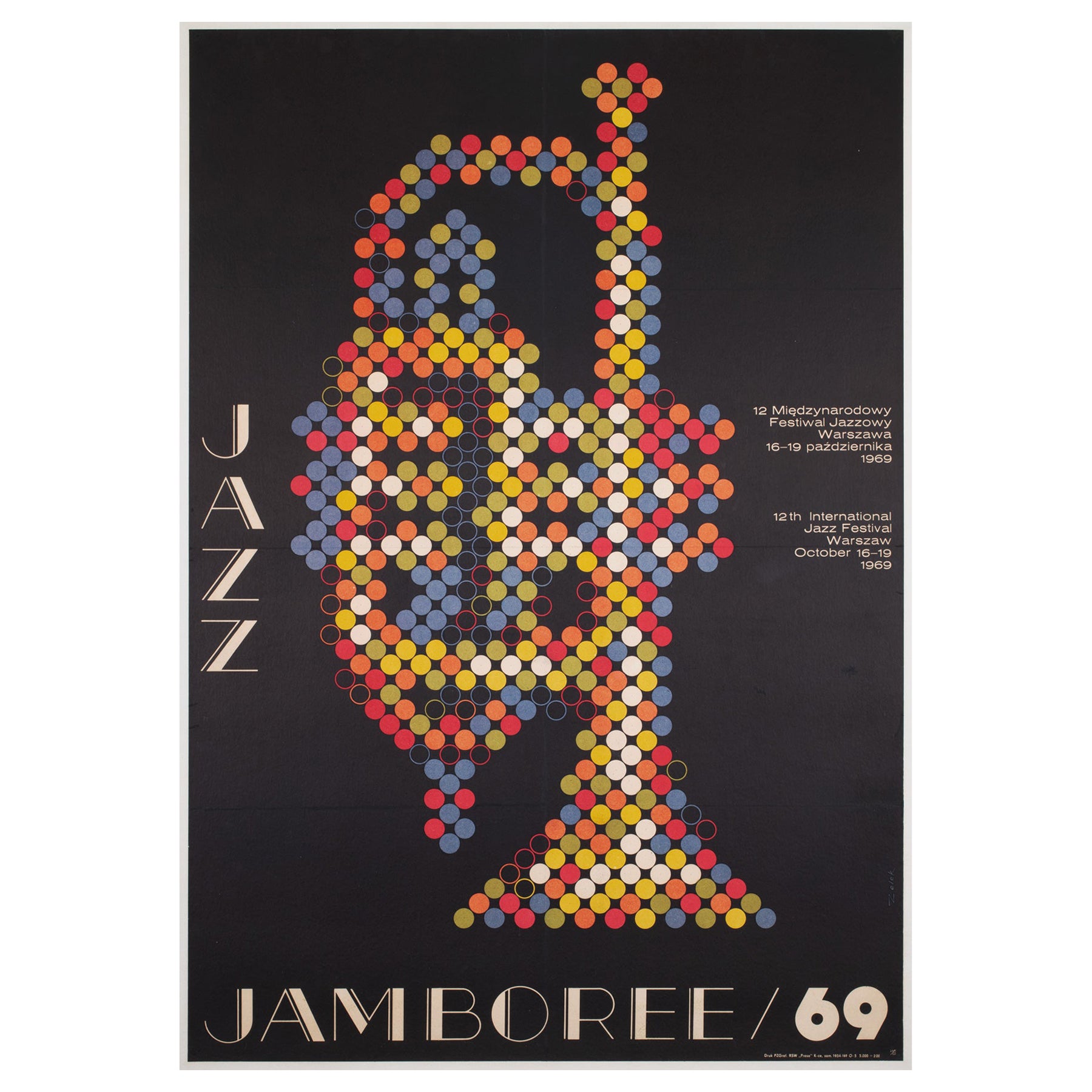 Jazz Jamboree 1969 Polnisches Musikfestival Poster, Bronislaw Zelek