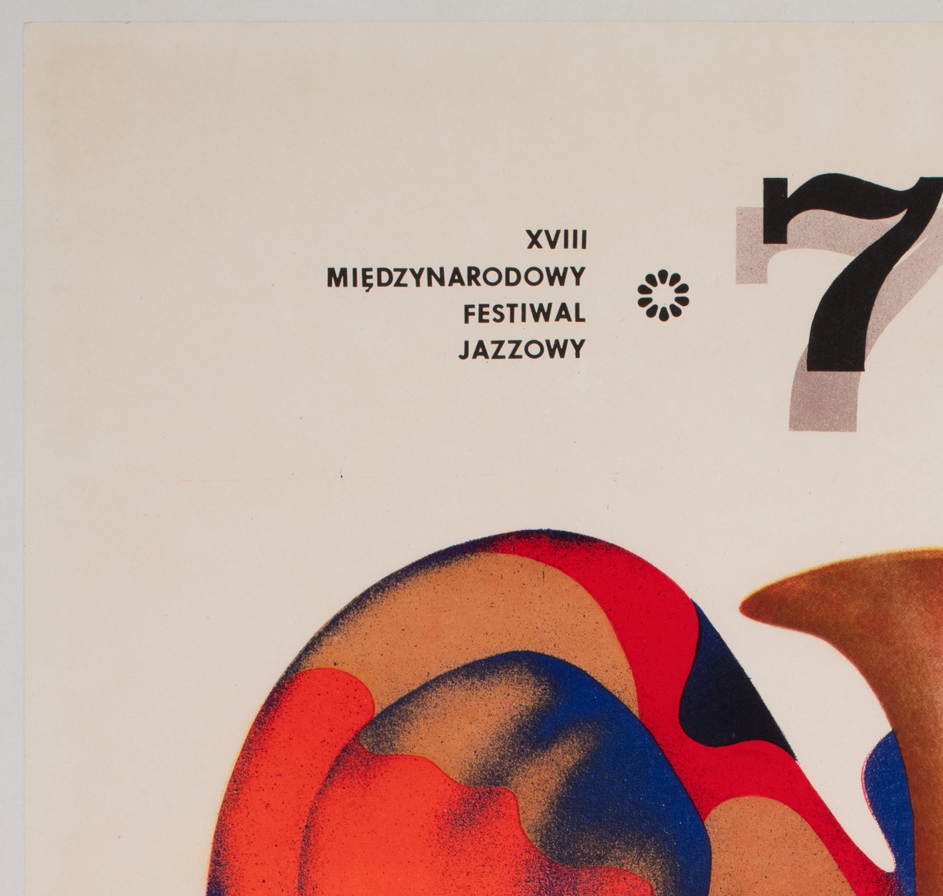 Polonais Affiche du Festival de musique polonais Jazz Jamboree 1975, Jedrzejkowski en vente