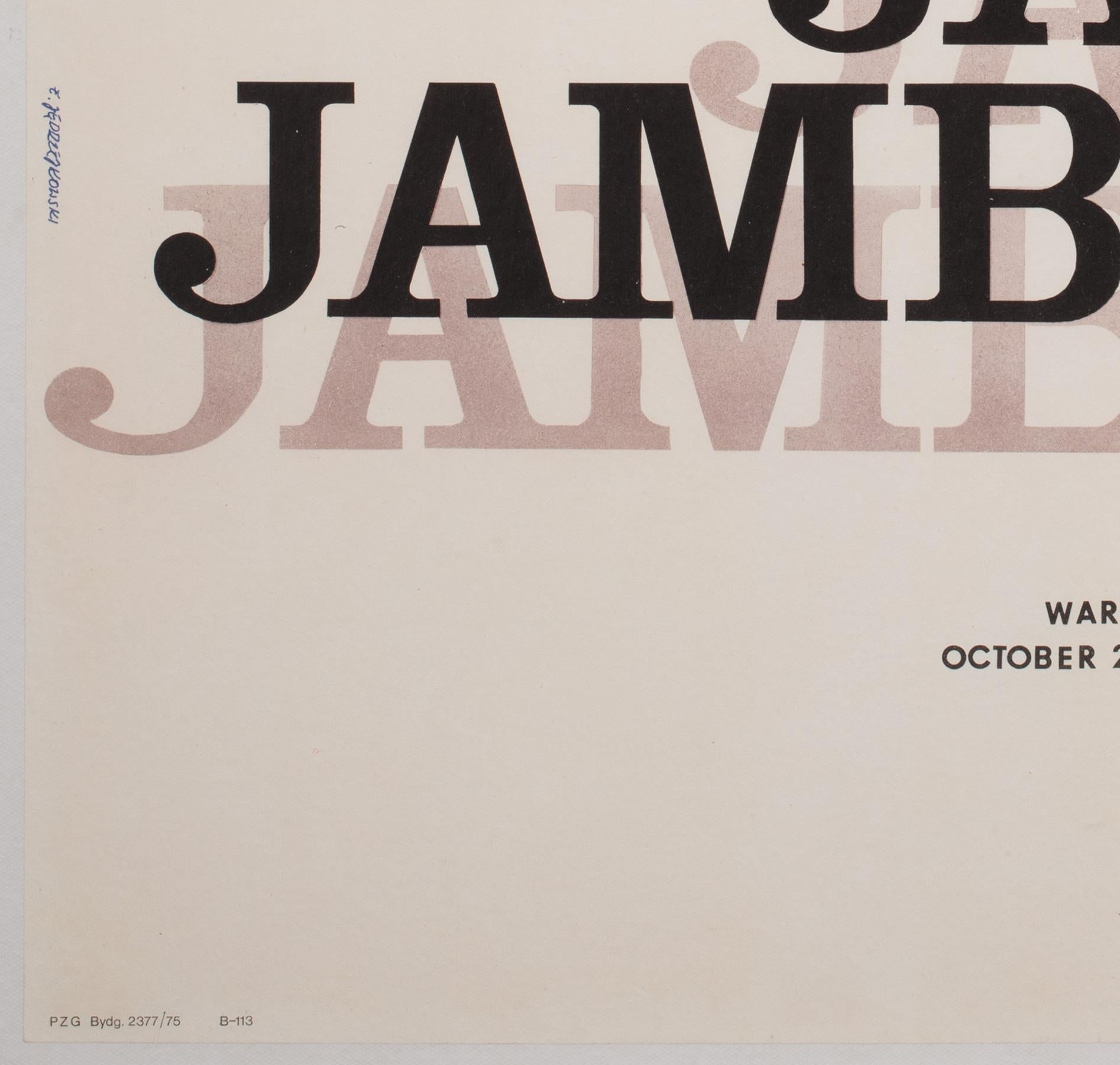 Jazz Jamboree 1975 Polish Music Festival Poster, Jedrzejkowski For Sale 1