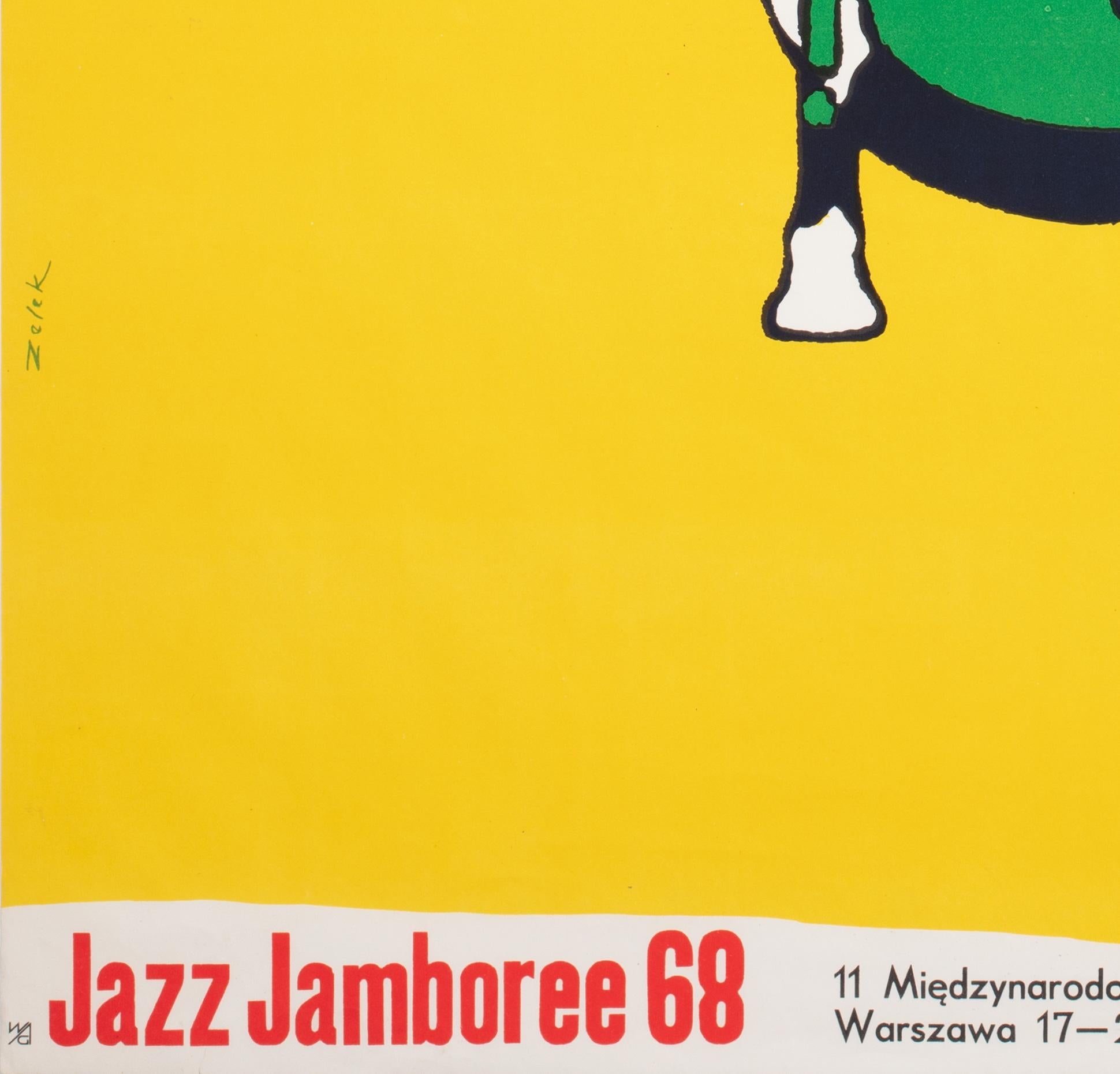 Papier Affiche du Festival de musique polonais JAZZ JAMBOREE, BRONISLAW ZELEK, 1968 en vente