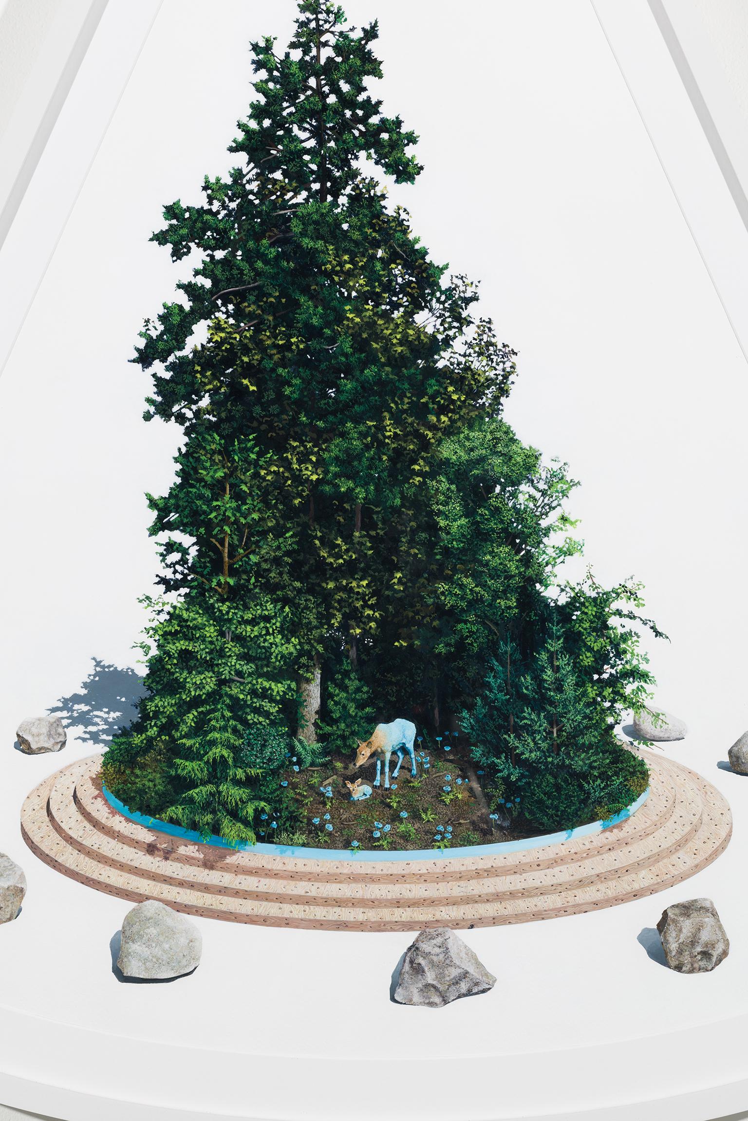 In ihrer ersten Einzelausstellung bei Art Mûr präsentiert die in Nova Scotia lebende Künstlerin Jazz Keillor Landscape(d), ein Werk, das die Bildsprache der Landschaftsmalerei sowohl evoziert als auch unterläuft. Keillor befasst sich mit