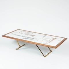 Jazz Low Table Depicting Musical Instruments