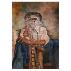Jazz Musician Original Large Oil Painting