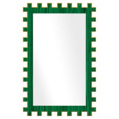 Jazz Rectangle Mirror in Malachite