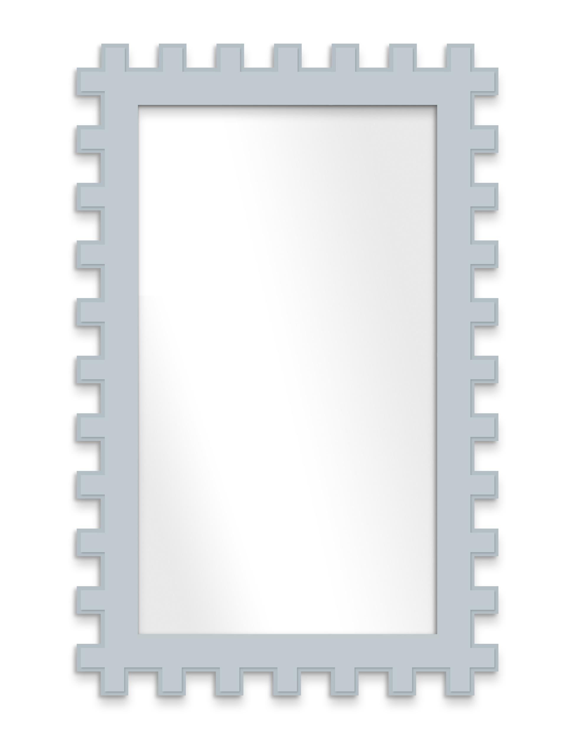 American Jazz Rectangle Mirror in Parma Gray For Sale