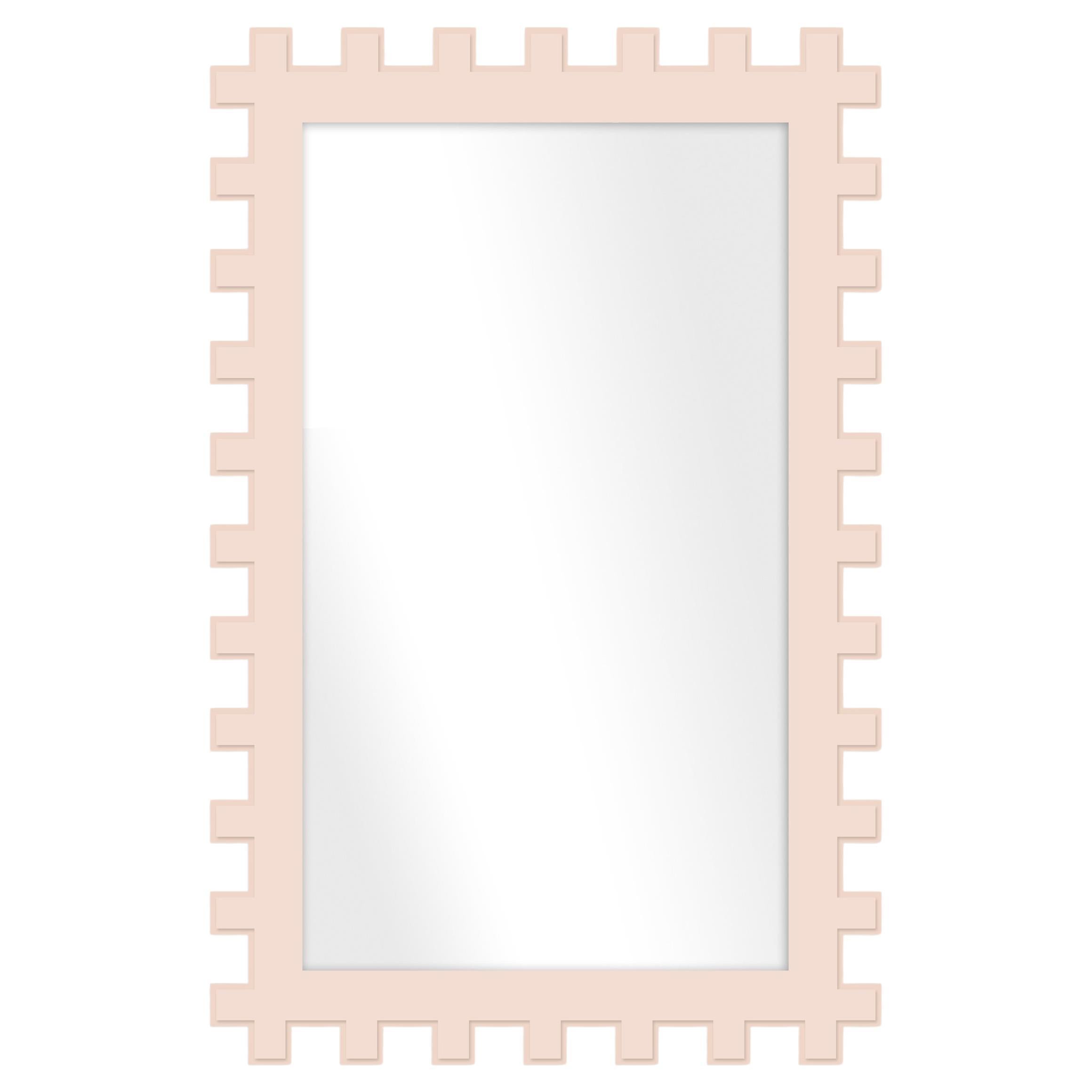 Jazz Rectangle Mirror in Pink Ground For Sale
